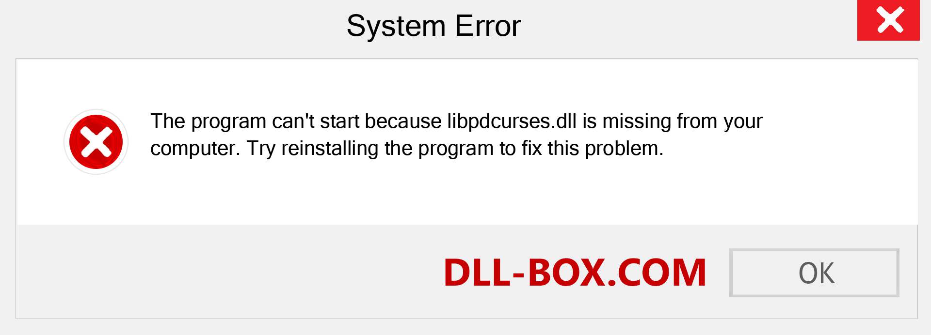  libpdcurses.dll file is missing?. Download for Windows 7, 8, 10 - Fix  libpdcurses dll Missing Error on Windows, photos, images