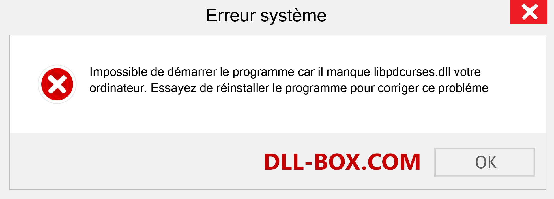 Le fichier libpdcurses.dll est manquant ?. Télécharger pour Windows 7, 8, 10 - Correction de l'erreur manquante libpdcurses dll sur Windows, photos, images